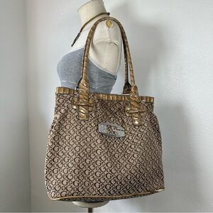 Stylish Brown Monogram Tote Bag